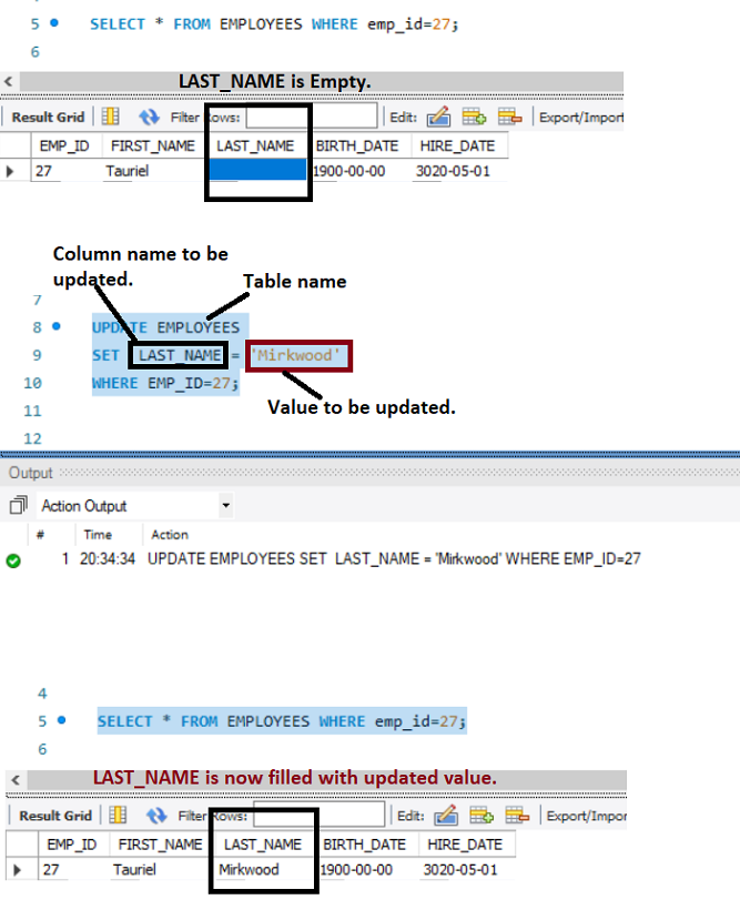 mysql update query